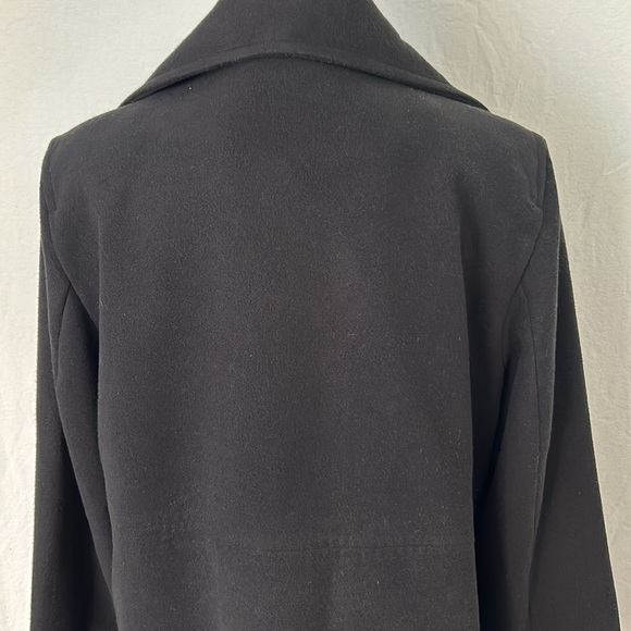 JM Collection Women’s Black Peacoat Size Large - Picture 6 of 10